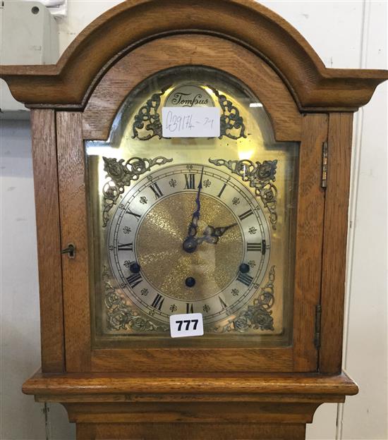 Light oak grandmother clock